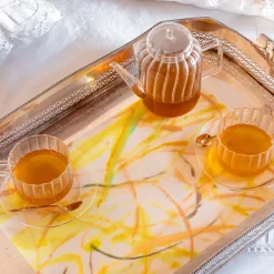 Set of 2 placemats and 2 yellow Roman breeze napkins