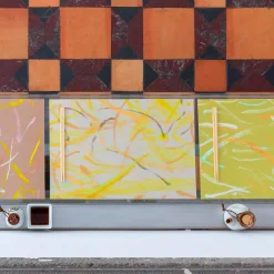 Set of 2 placemats and 2 yellow Roman breeze napkins