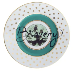 Set of 3 Plates The Road to Heaven Is Paved with Excess in Green