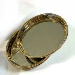 Set of 2 Polished Brass Coasters