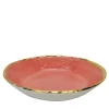 Set of 6 Preta Oro Dusty Pink Gold Risotto Plates 30cm