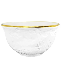 Set of 6 Preta Oro Milk and Gold Bowls 14cm
