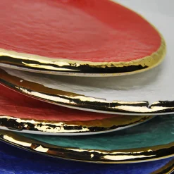 Set of 6 Preta Oro Red Charger Plates 31cm
