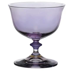 Set of 6 Primula Purple Blown Glass Bowls