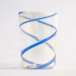 Set of 2 Pure Gold and Blue Vortex Glasses