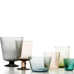 Set of 6 Puro Multicolor Stem Glasses