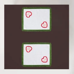 Set of 2 Quadrifoglio Linen Placemats