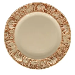 Set of 4 Red La Menagerie Ottomane Dinner Plates