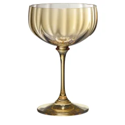 Set of 6 Riflesso Brown Champagne Glasses