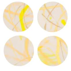 Set of 8 Roman Breeze Coasters in White