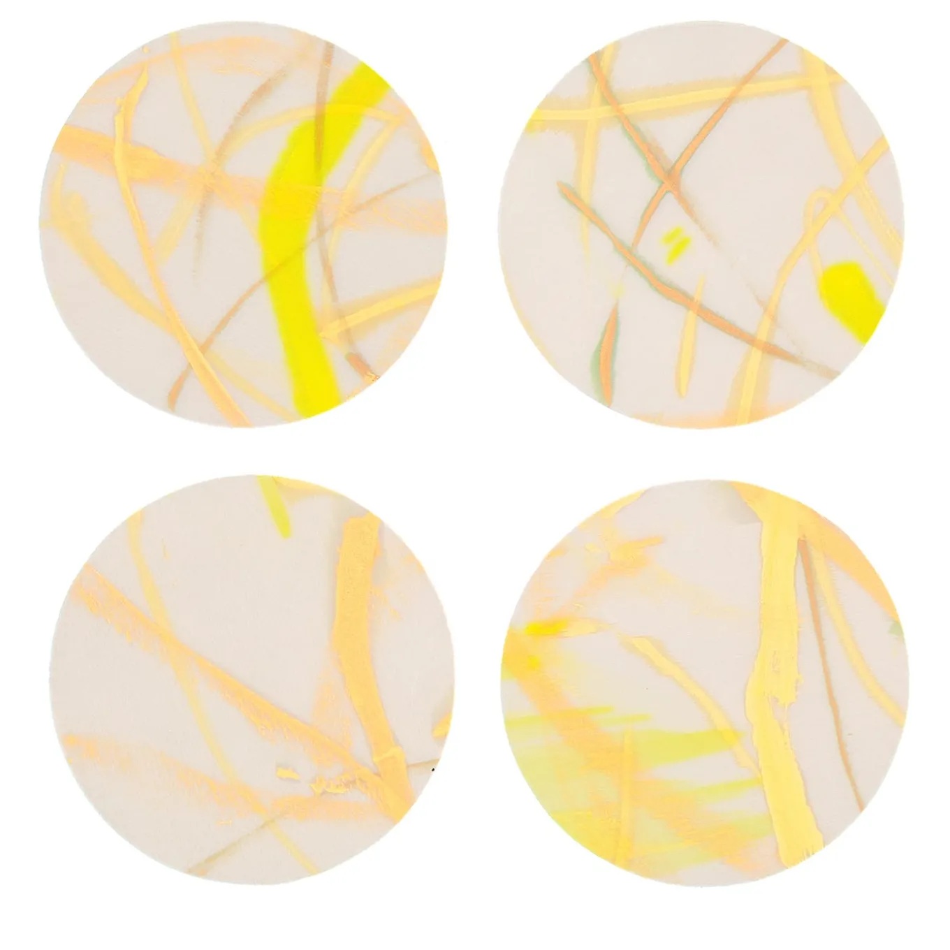 Set of 8 Roman Breeze Coasters in White