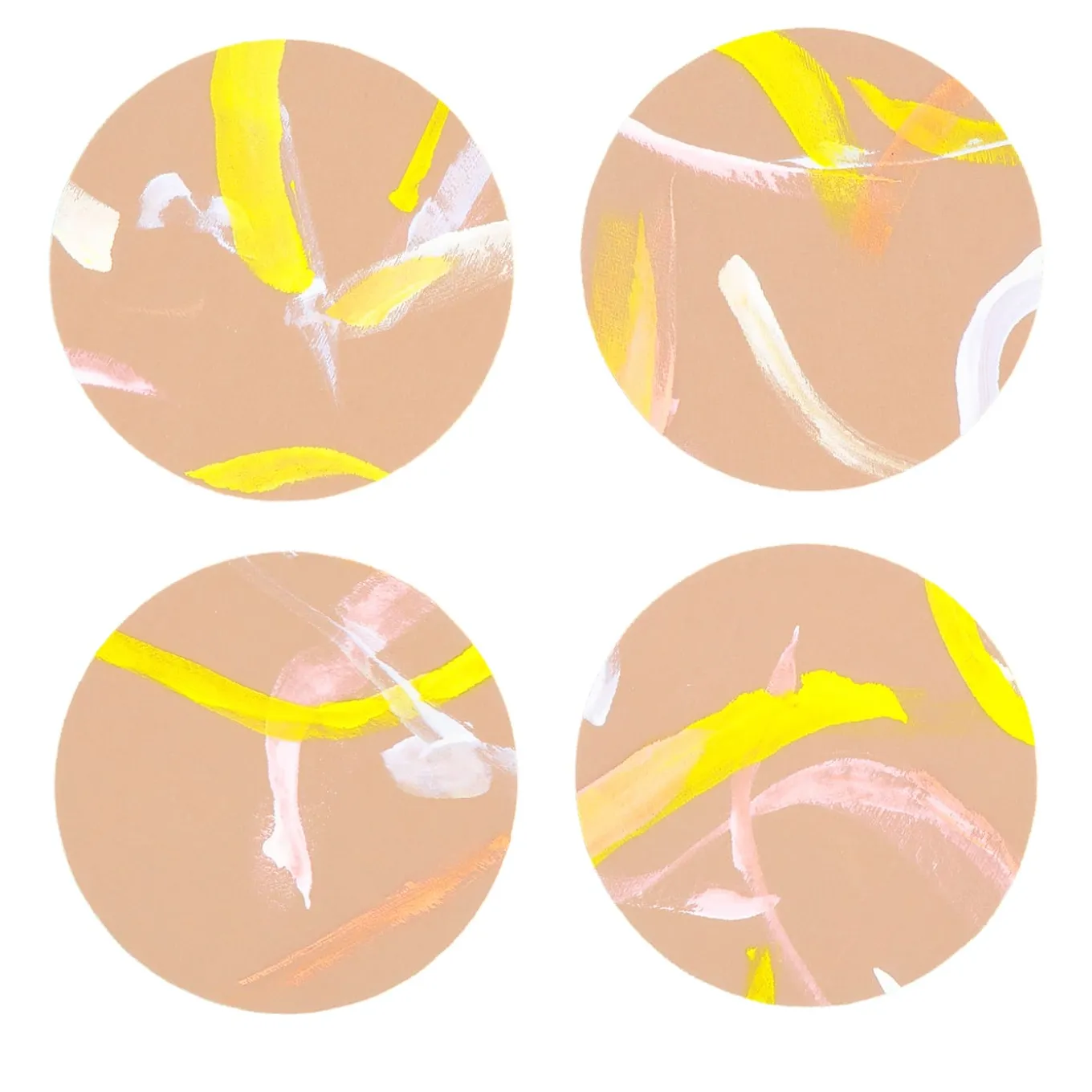 Set of 8 Roman Breeze Coasters in Pink