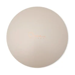 Set Of 4 Round Linen Placemat With Wooden Support