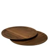 Set of 2 Round Walnut Trivets