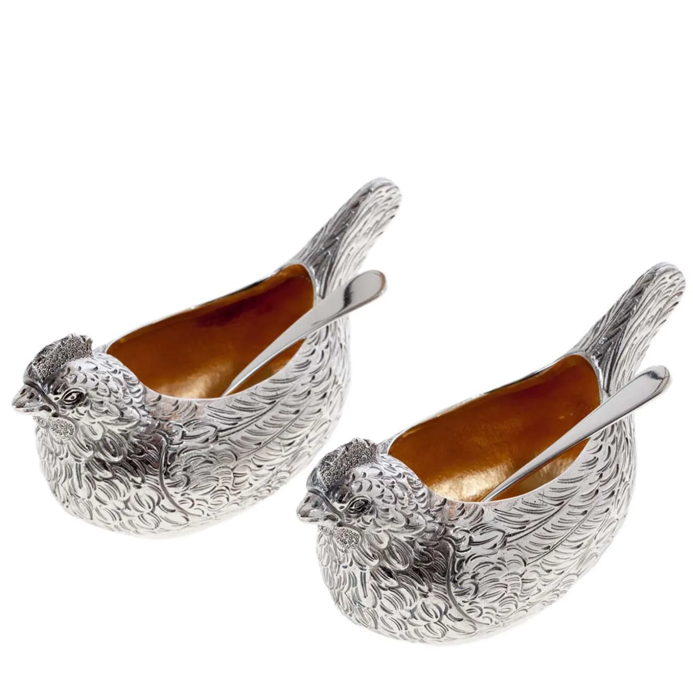 Set of 2 Salt Cellars with Spoons