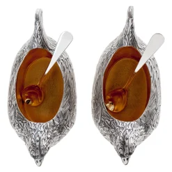 Set of 2 Salt Cellars with Spoons