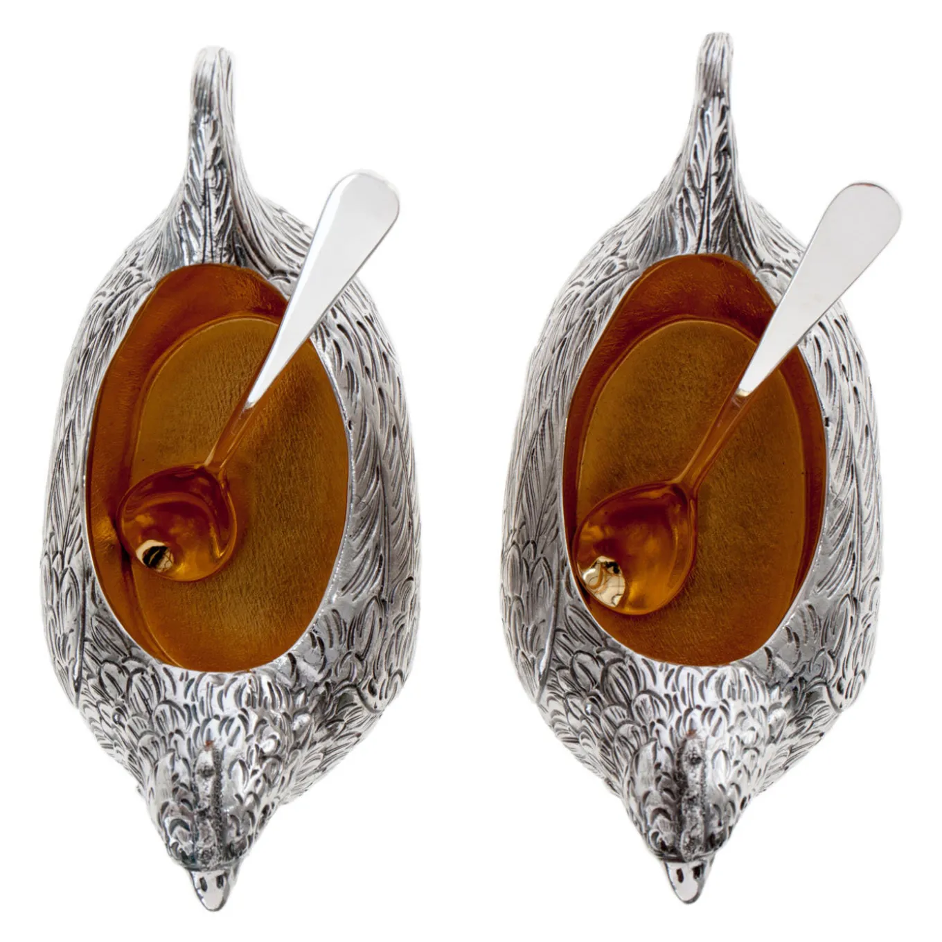 Set of 2 Salt Cellars with Spoons