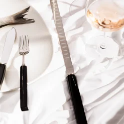 Set of 5 Seafood Flatware with Horn Handles