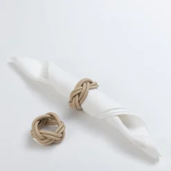 Set of 2 Sherazade Cappuccino Beige Napkin Holders