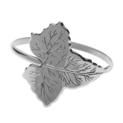 Set of 6 silver brass napkin rings