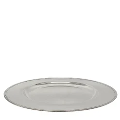 Set of 6 Silver Charger Plates