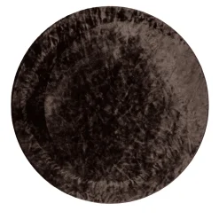 Set of 4 Small Brown Velvet Placemat Covers with Wooden Support