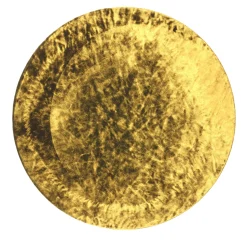 Set of 4 Small Gold Velvet Placemat Covers with Wooden Support