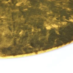 Set of 4 Small Gold Velvet Placemat Covers with Wooden Support