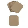 Set of 6 Soft Suite Del Monte Tamarone Beige Leather Coasters