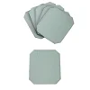 Set of 6 Soft Suite Del Monte Smeralda Green Leather Coasters