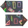 Set of 2 Space Shapes Placemats and napkins in black