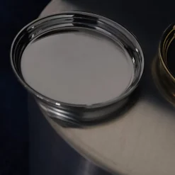 Set of 2 Stainless Steel Mirror Coasters