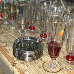 Set of 2 Stainless Steel Mirror Coasters