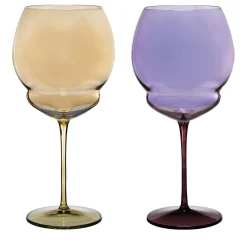 Set of 2 Suite Hand-Decorated Cocktail Glasses