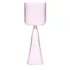 Set Of 4 Tall Light Pink Dolce Vita Wine Glasses