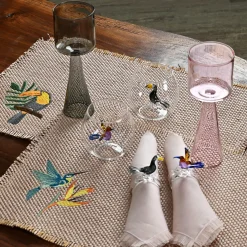 Set Of 4 Tall Light Pink Dolce Vita Wine Glasses