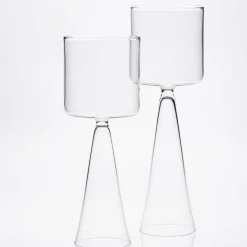 Set Of 4 Tall Transparent Dolce Vita Wine Glasses