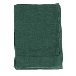 Set of 4 Teal Linen Hand Towels