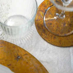 Set of 4 Terra Brass Coasters