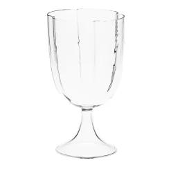 Set Of 4 Transparent Petal Wine Glasses