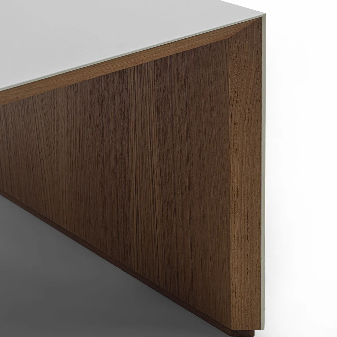 Set of 3 Trio White Teak Nesting Tables