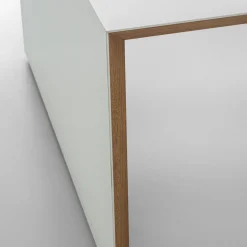 Set of 3 Trio White Teak Nesting Tables