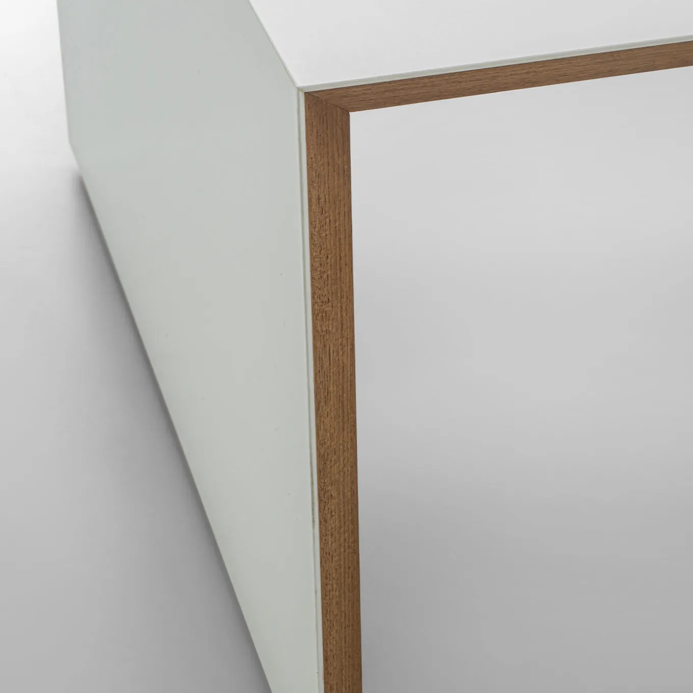 Set of 3 Trio White Teak Nesting Tables