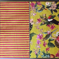 Set of 2 Tropical and Striped Yellow Runners