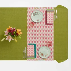 Set of 3 Veranda Celadon Dessert Plates