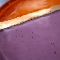 Set of 2 Violet and Orange Dessert Plates