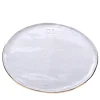 Set of 2 White Ceramic Charger Plate with Gold Rim