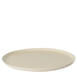 Set of 4 White Ceramic Dessert Plates