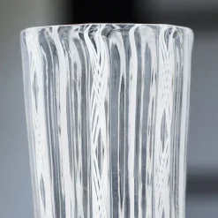 Set of 6 White Filigree Glasses