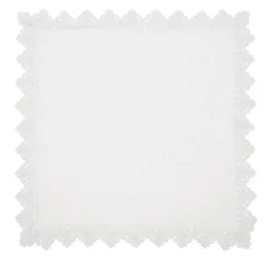 Set of 4 White Napkins with Sicilian Lace